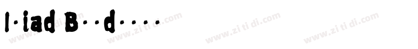 Iliad Bold字体转换